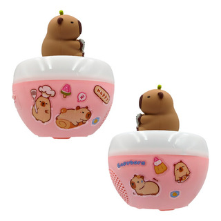 Bocina Bluetooth Radio Fm Luz Led Giratoria Capibara Bocina Bluetooth Radio Fm Luz Led Giratoria Capibara