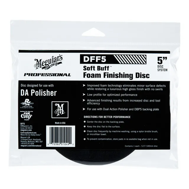 Esponja Meguiars Negra Dff5 Acabado Final Y Soporte Base 5