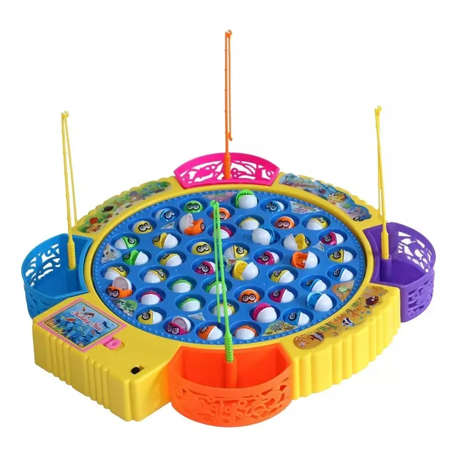 Juego De Pesca Giratorio Juego De Mesa De Juguetes 45 Peces