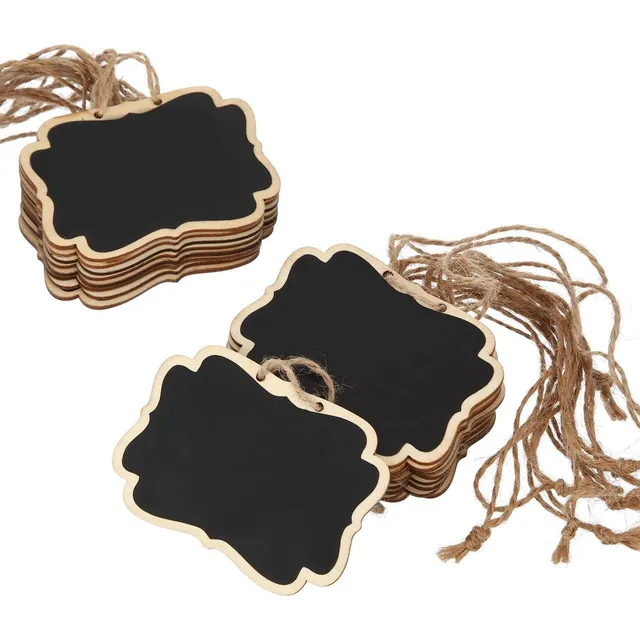 A 12 Mini Letreros Madera Para Colgar Pizarra Etiquetas