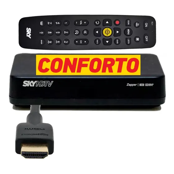 Receptor Hd Sky Pre Pago Conforto Com 5 Anos De Programação