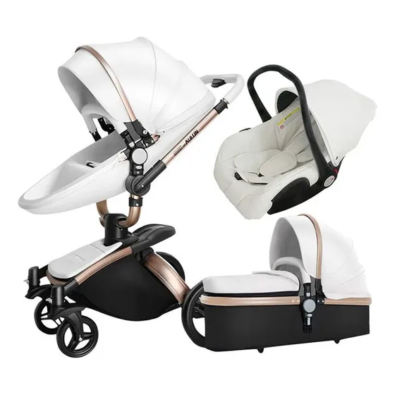 Coche Moisés Para Bebé, De Lujo Marca Aulon 3 En 1