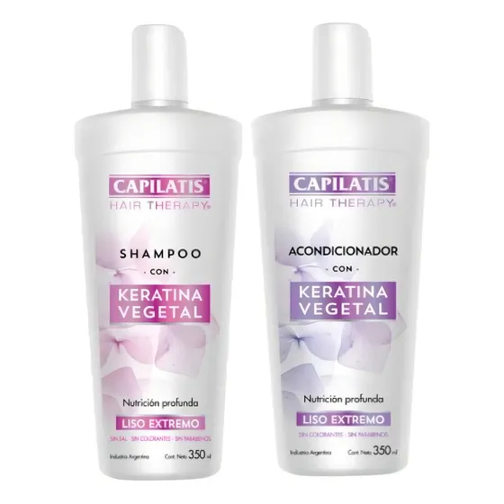 Pack Capilatis Keratina: Shampoo 350ml+ Acondicionador 350ml