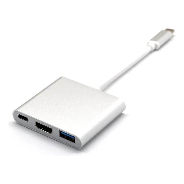 Hub Adaptador Usbc 3.1 Tipo C Hdmi Para Apple Macbook 3x1