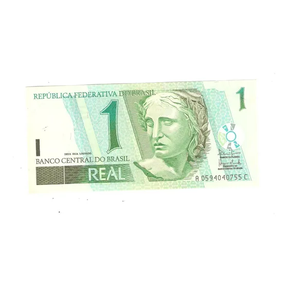 Nota Cédula 1 Real Ac Original - Flor De Estampa