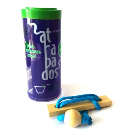 Juego De Ingenio Madera Libera La Bolita Atrapada Promocion
