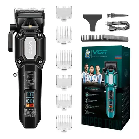 Máquina De Cortar Pelo Profesional Vgr V-600 Clipper 7000rpm C/peine Color Negro