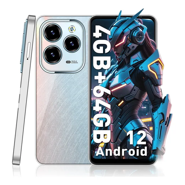 White Shark A61 Azul Teléfono Dual Sim Android 12.0 64 GB Ram 4 GB ROM Battery 5000 mah 6.56 pulgadas Hd 13 MP Doble Cámara Smartphone