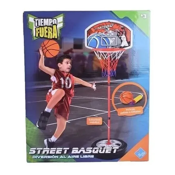 Aro De Basquet Con Pie De Metal Con Base Plastica Mas Pelota