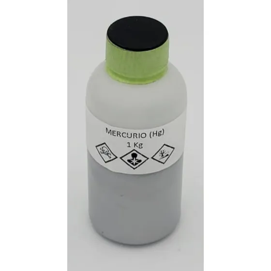 Mercurio Primario, 99.99% De Pureza, Presentacion 1,0 Kg