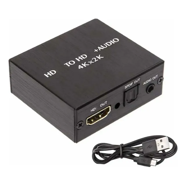 Extractor Adaptador Audio Compatible Con Hdmi A Optico Aux