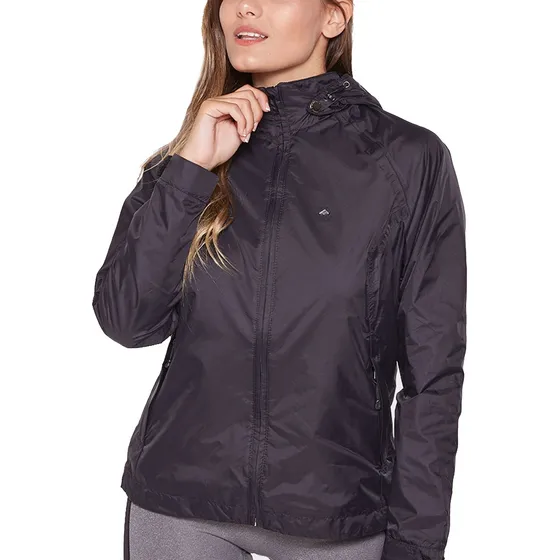 Campera Montagne Mujer Running Impermeable Liviana Capucha