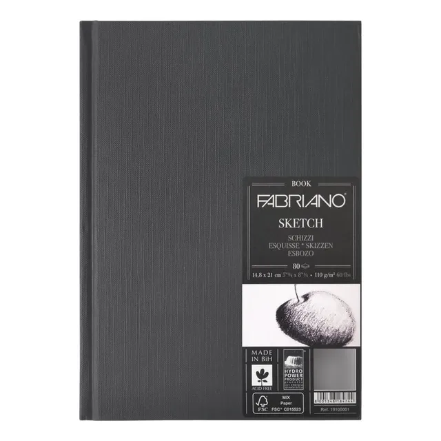 Block Fabriano Drawing A5 Cosido 110 Gr 80 Hojas