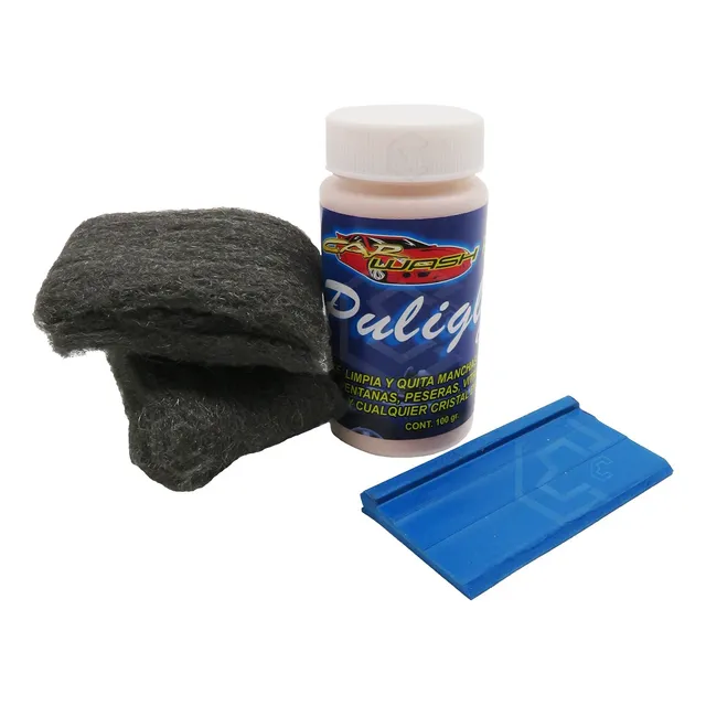 Pulidor De Vidrio Y Cristal Limpiador Quita Mancha Puliglass