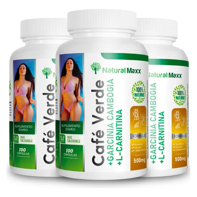 Pack 3 Cafe Verde + Garcinia Cambogia + Te Verde Naturalmaxx