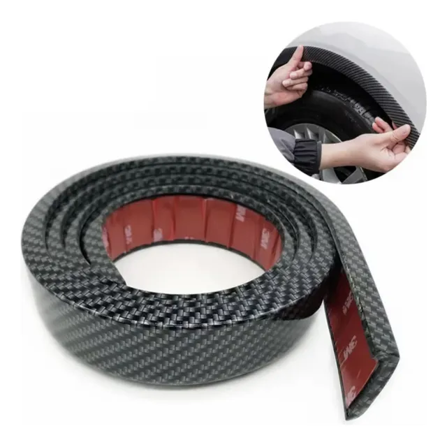 Protector Guardabarros Fibra De Carbono Para Autos 3.8 Cm