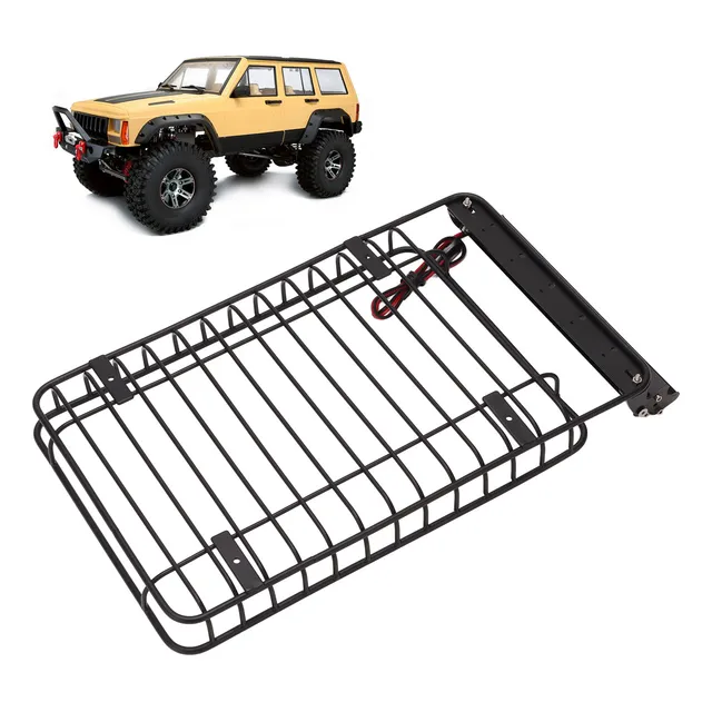 Canastilla Para Auto Rc Porta Equipajes Techo Con Luces Led