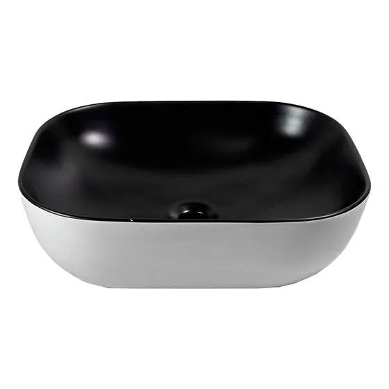 Lavabo Ovalin De Lujo Cerámico Bordes Redondos Blanco