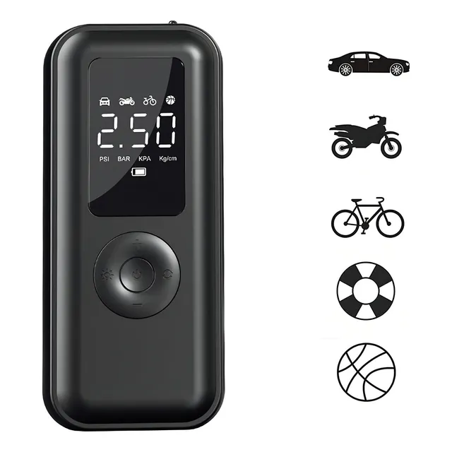 Compresor de aire mini a batería portátil Seisa Y1 AF-C03 70L 0.272hp 12V