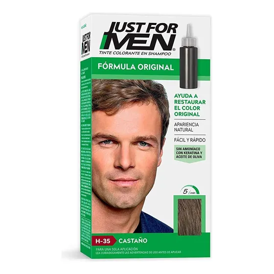 Tintura en Shampoo Just For Men Formula Original Castaño 66ml