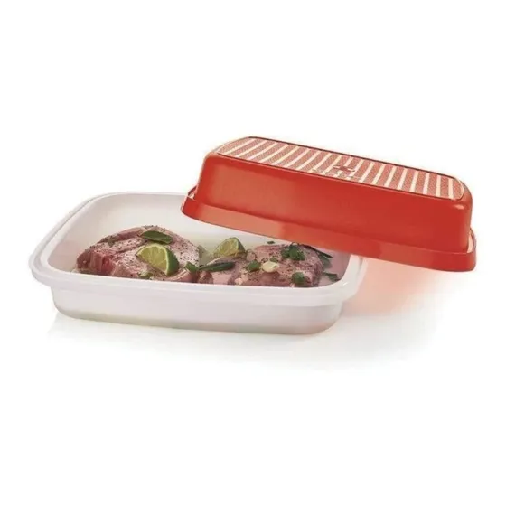 Contenedor Rectangular Marinador Color Rojo