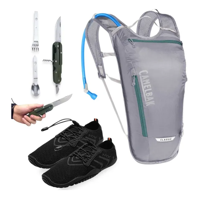 Kit Mochila Hidratação 2l + Conjunto Talheres + TĂȘnis Tam 40 Kit Mochila Hidratação 2l + Conjunto Talheres + TĂȘnis Tam 40