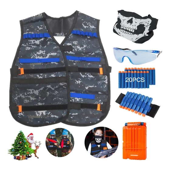 Chaleco Táctico Para Niños Pistolas Nerf N-strike Elite 