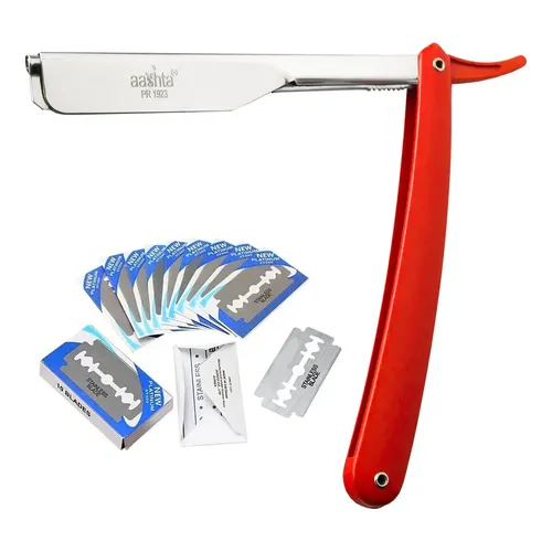 Porta Navaja Barbero / Razurar/ Peluquero Navaja Expuesta Color Rojo