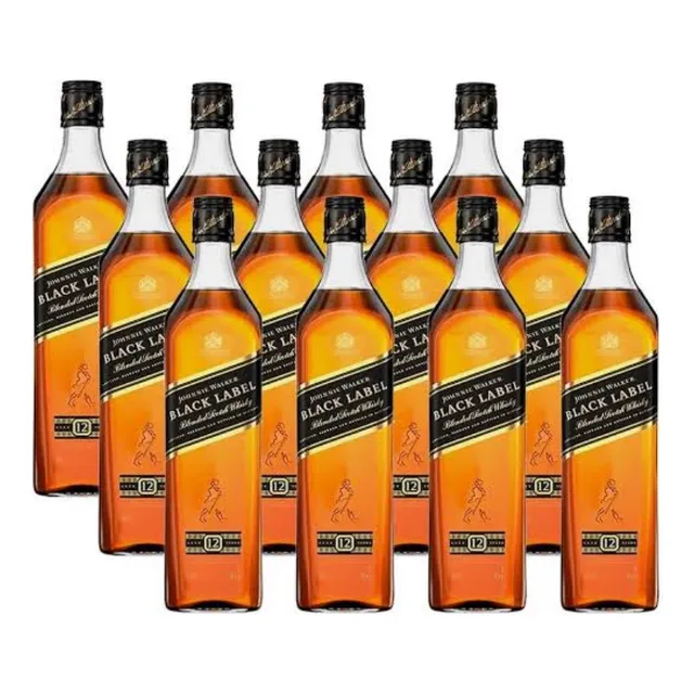 Johnny Walker Black Label 1l X 12 Botellas