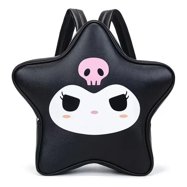 Mochila Estrella Kuromi Cuero Pu My Melody Hello Kitty