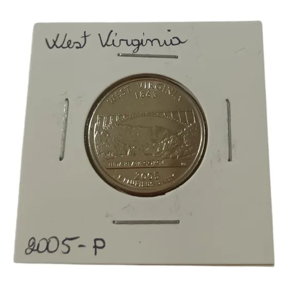 Moeda Quarter Dollar Estado: West Virgínia 2005 P. Fc.