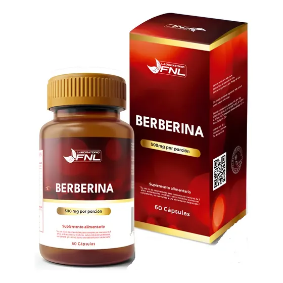 Berberina Fnl 60 Caps 500 Mg Por Porcion Sabor Sin Sabor