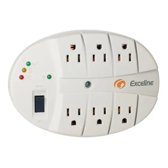 Protector De Voltaje Multitoma Exceline 6 Tomas -gsm-mt-120s