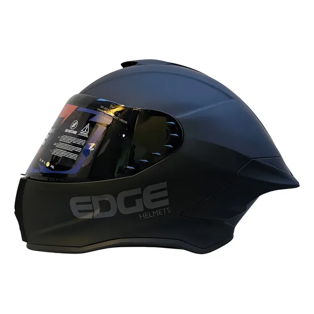 Casco para moto integral Edge Shangai negro mate talla L