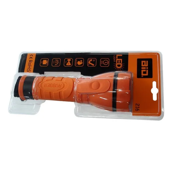 Linterna Estanca-resistente Agua-goma 2 Elementos 7 Leds 