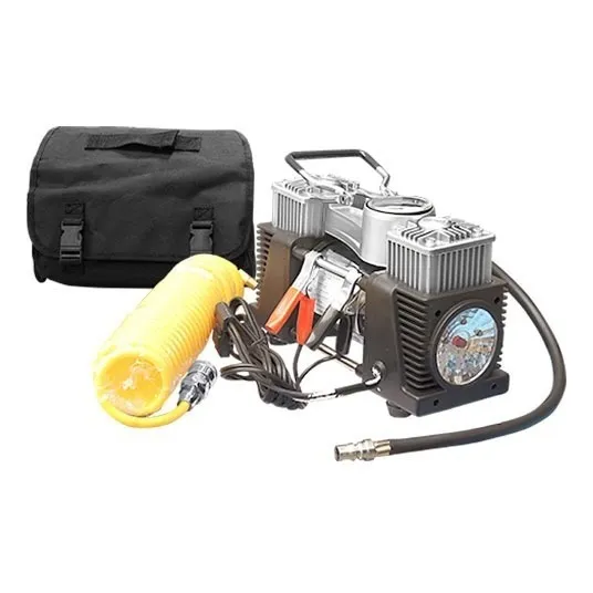 Mini Compresor De Aire 12v/150psi/c/luz Y Manguera H18011c.