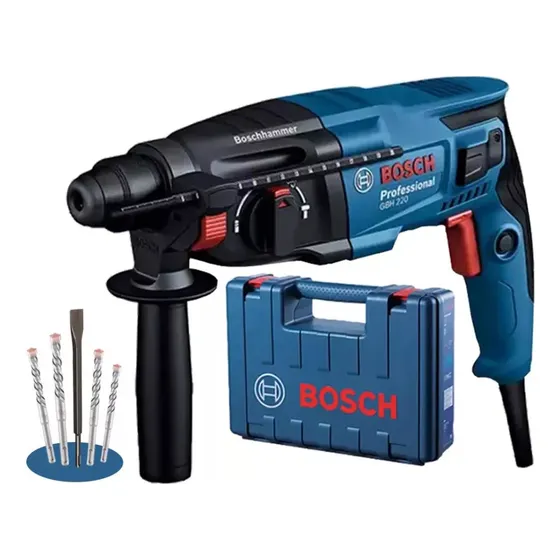 Martillo perforador SDS-Plus con fresa y brocas Bosch