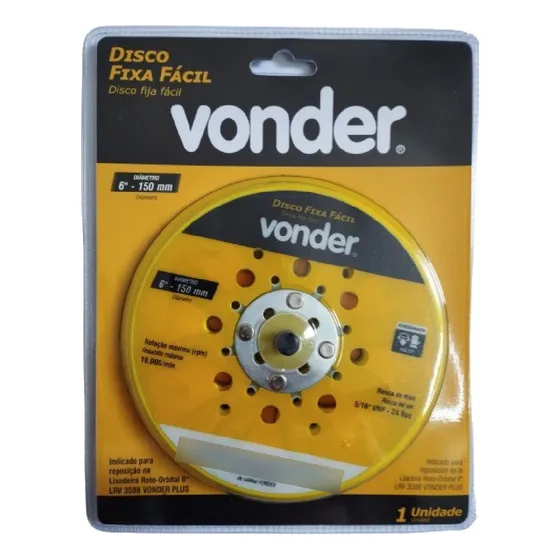 Disco C/ Velcro Para Lixadeira Lrv350b Vonder 150mm Original