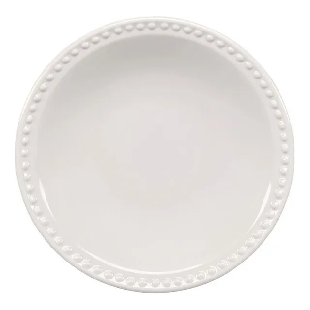 Set X6 Plato Hondo 21.5cm Ceram Blanca Embosmauv Santa An