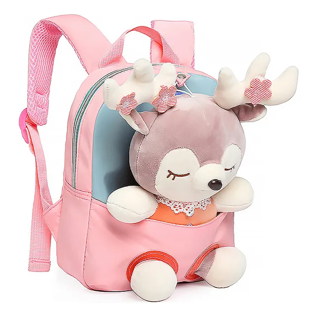Bonita Mochila Escolar Para Niños Bichos Simpáticos