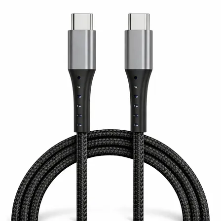 Cabo Carregador Turbo Tipo-c 60w Super Rápido Para Samsung Galaxy S24 S23 S22 S21 S20 Fe Ultra Motorola M22 M31 M32 M62 M63 M64 G15 iPhone 15 16 17 Pro Max Xiaomi Redmi Note 12 13 14 15 LG Nylon Preto