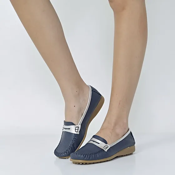 Mocasín Cuero Heiko Mujer 1100 Clásico Cuadrado
