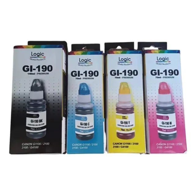 Tinta Botella Lc Gi 190 70ml Logic Para Cannon