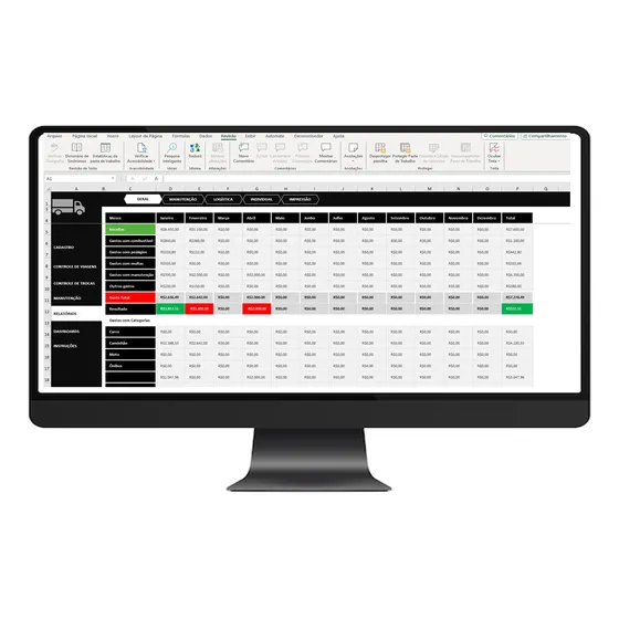 Planilha Para Controle De Frota Completo Em Excel 