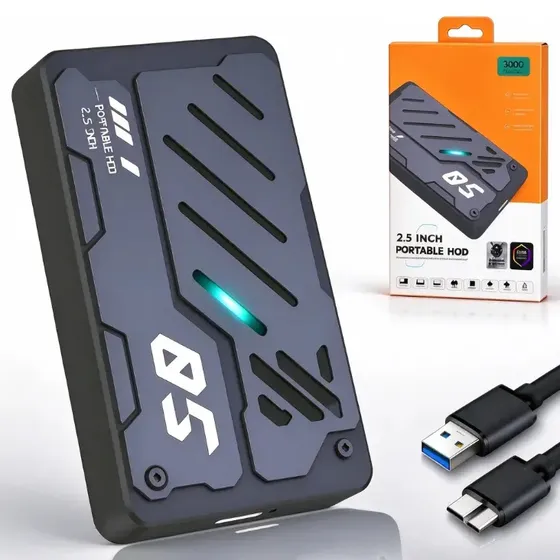 HD Externo 320GB USB 3.0 para PS4, PS5, Xbox, PC e Mac