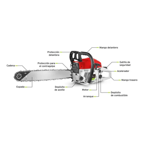 Motosierra Maxitools 52cc Espada 22 Pulgadas Somos Tienda