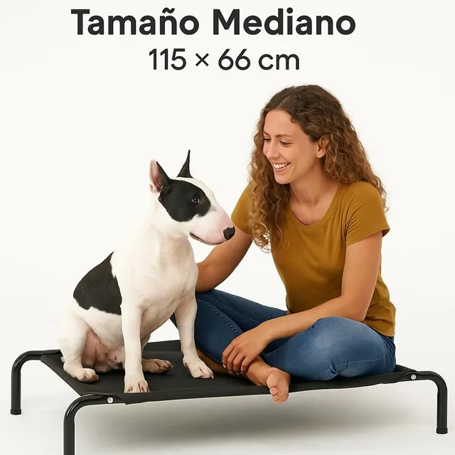 Cama Elevada Para Perros Y Gatos Lazypet Resistente Lavable