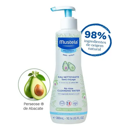 Água De Limpeza Sem Enxague Para Bebê Mustela 300 Ml