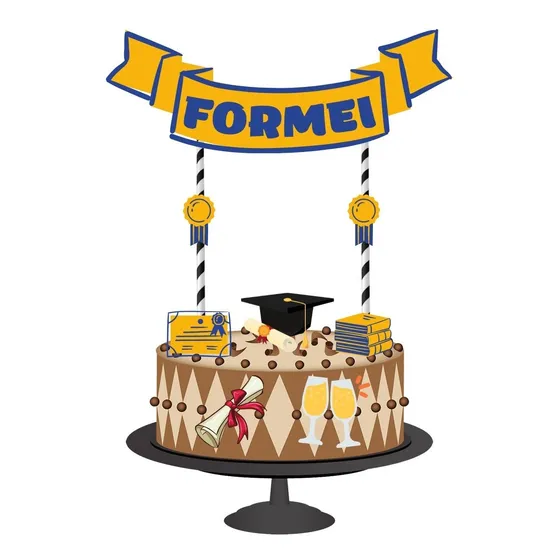 Topo De Bolo Topper De Bolo Aniversário Formatura/formei