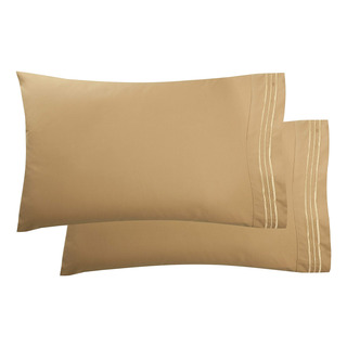 Juego De Fundas De Almohada Ultrasuaves 2 Piezas Color Dorad Juego De Fundas De Almohada Ultrasuaves 2 Piezas Color Dorad